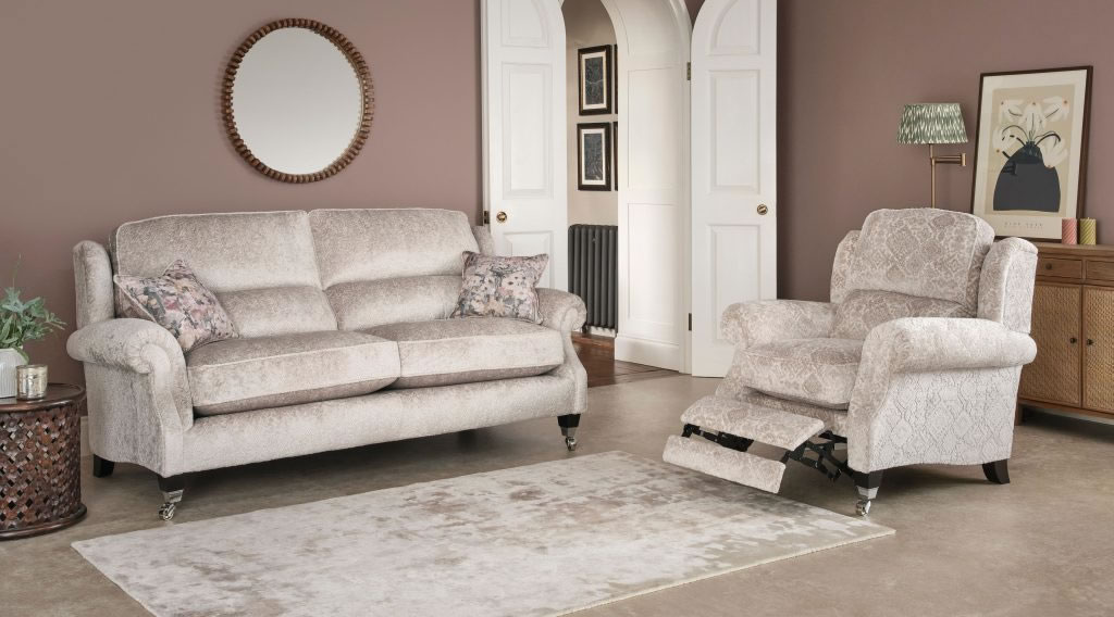 Parker Knoll Henley Fabric Sofa Recliner Chair Lifestyle
